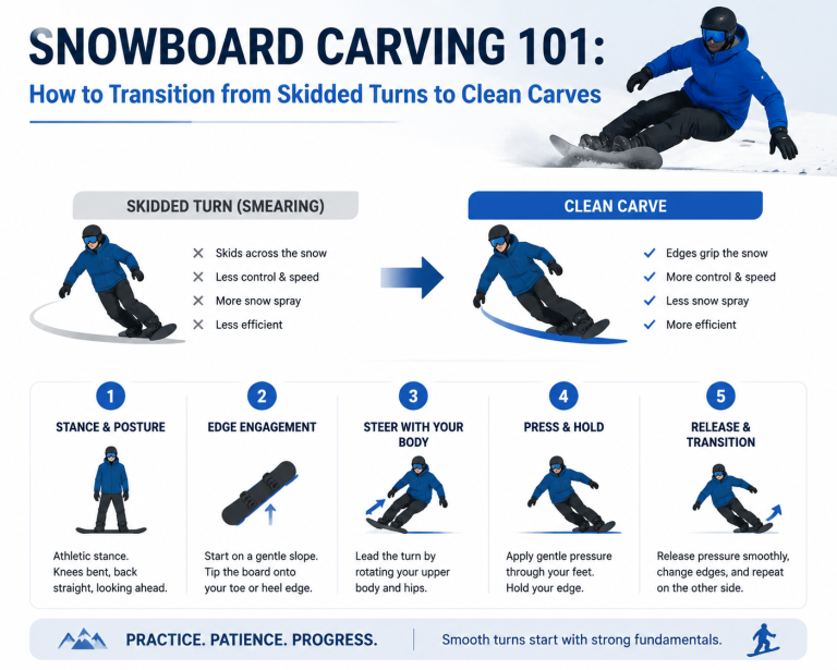 Snowboard Carving 101: How to Transition from Skidded Turns to Clean Carves