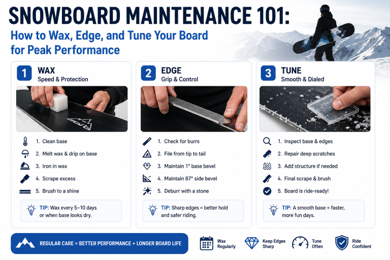 Snowboard Maintenance 101: How to Wax, Edge, and Tune Your Board for Peak Performance